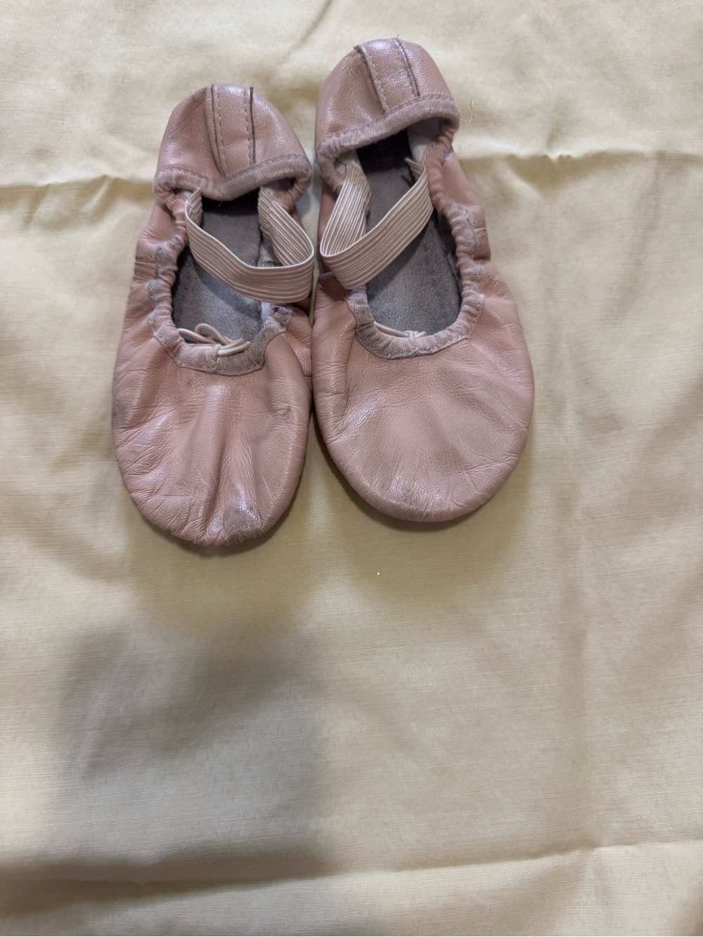 Soft Leather Ballet Flats in Dusty Pink